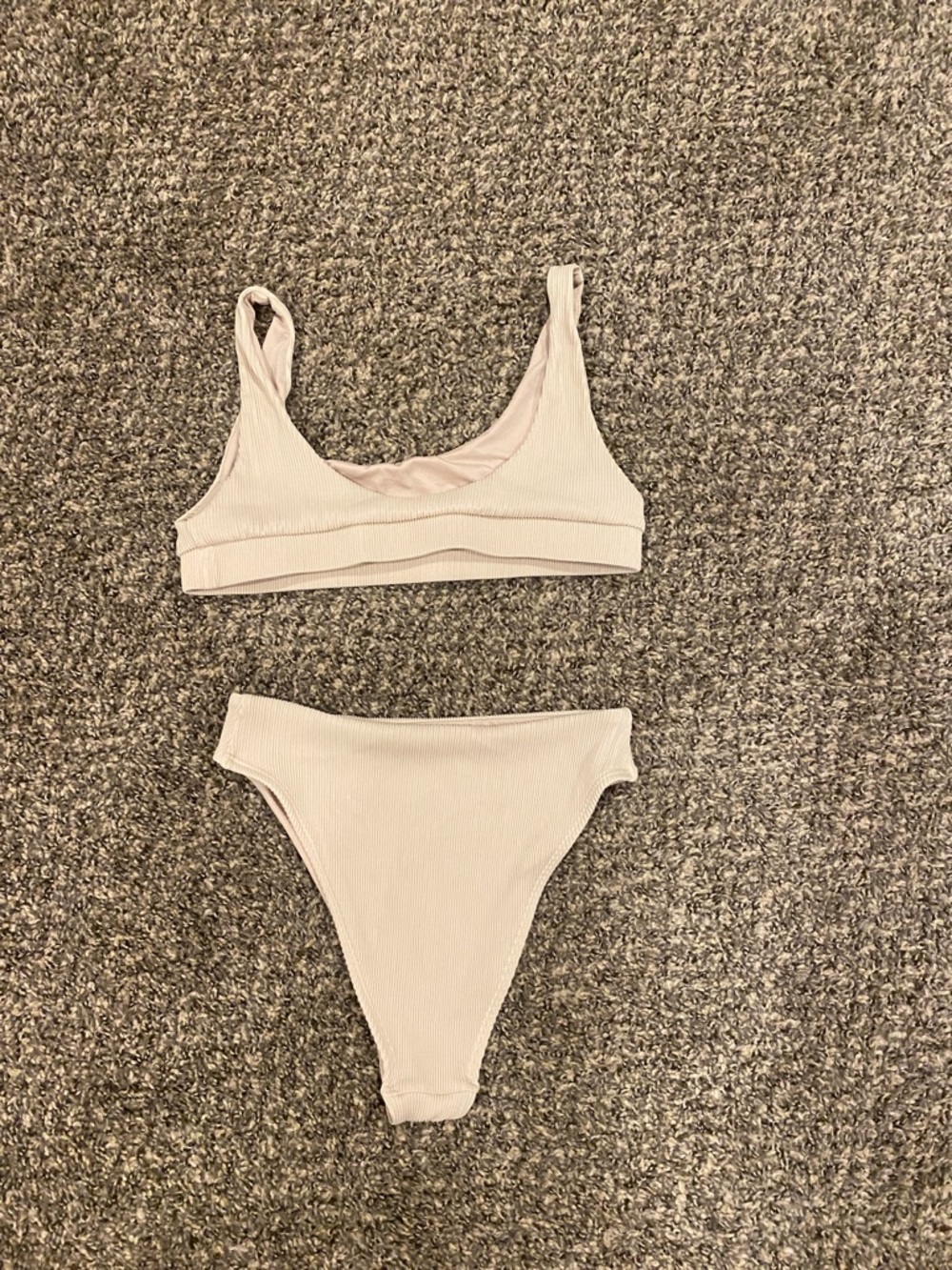 Demi’s Ribbed Swim Set - Light Beige - Picture 3 of 3